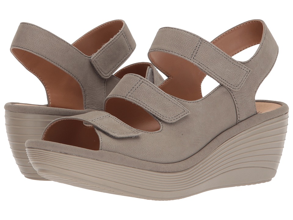Clarks Reedly Juno (Sage Nubuck) Wedges