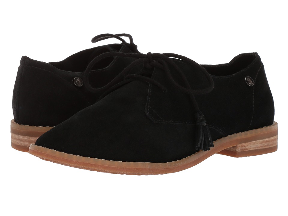 Hush Puppies Chardon Oxford (Black Suede) Women's Lace Up Cap Toe Shoes