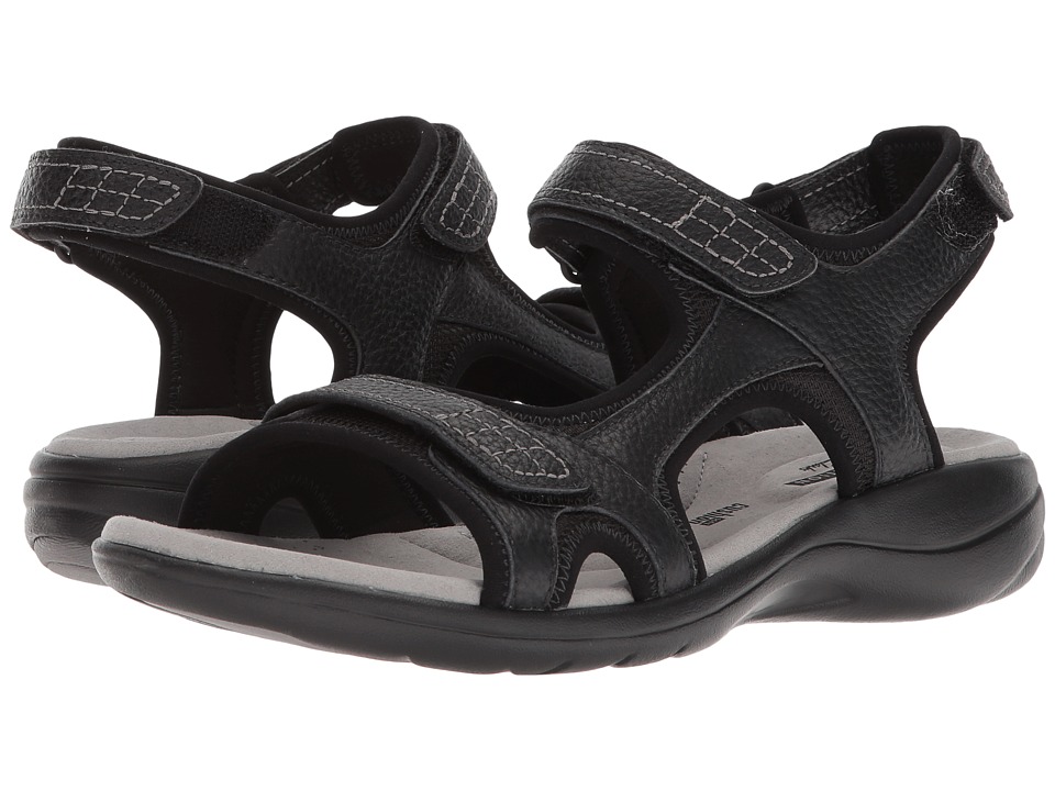 Clarks Saylie Jade (Black Tumbled Leather) Sandals