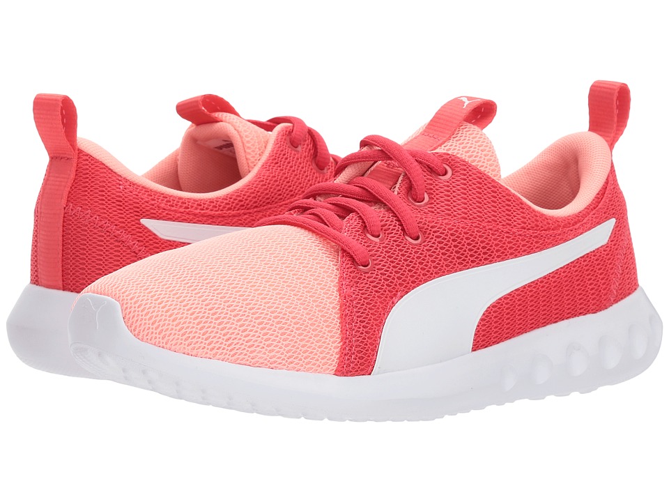 Puma Kids Carson 2 (Big Kid) (Soft Fluo Peach/PUMA White) Girls Shoes