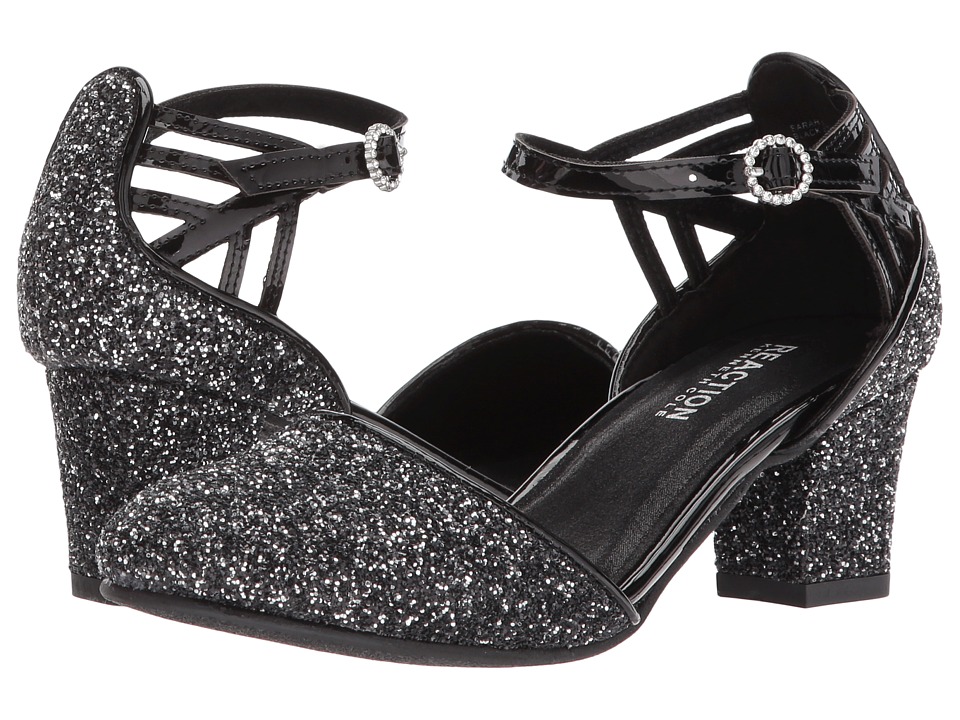 Kenneth Cole Reaction Kids - Sarah Shine (Little Kid/Big Kid) (Black Glitter) Girls Shoes