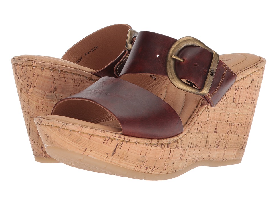 Born Emmy Band (Ginger Full Grain Leather) Wedges