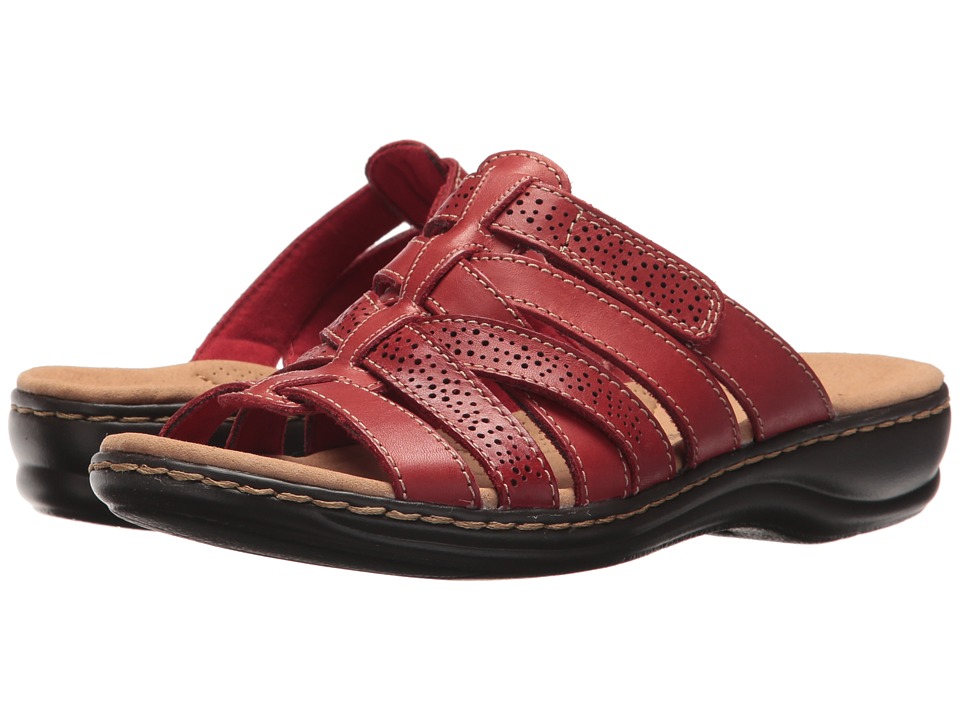 Clarks Leisa Field (Red Leather) Women's Shoes