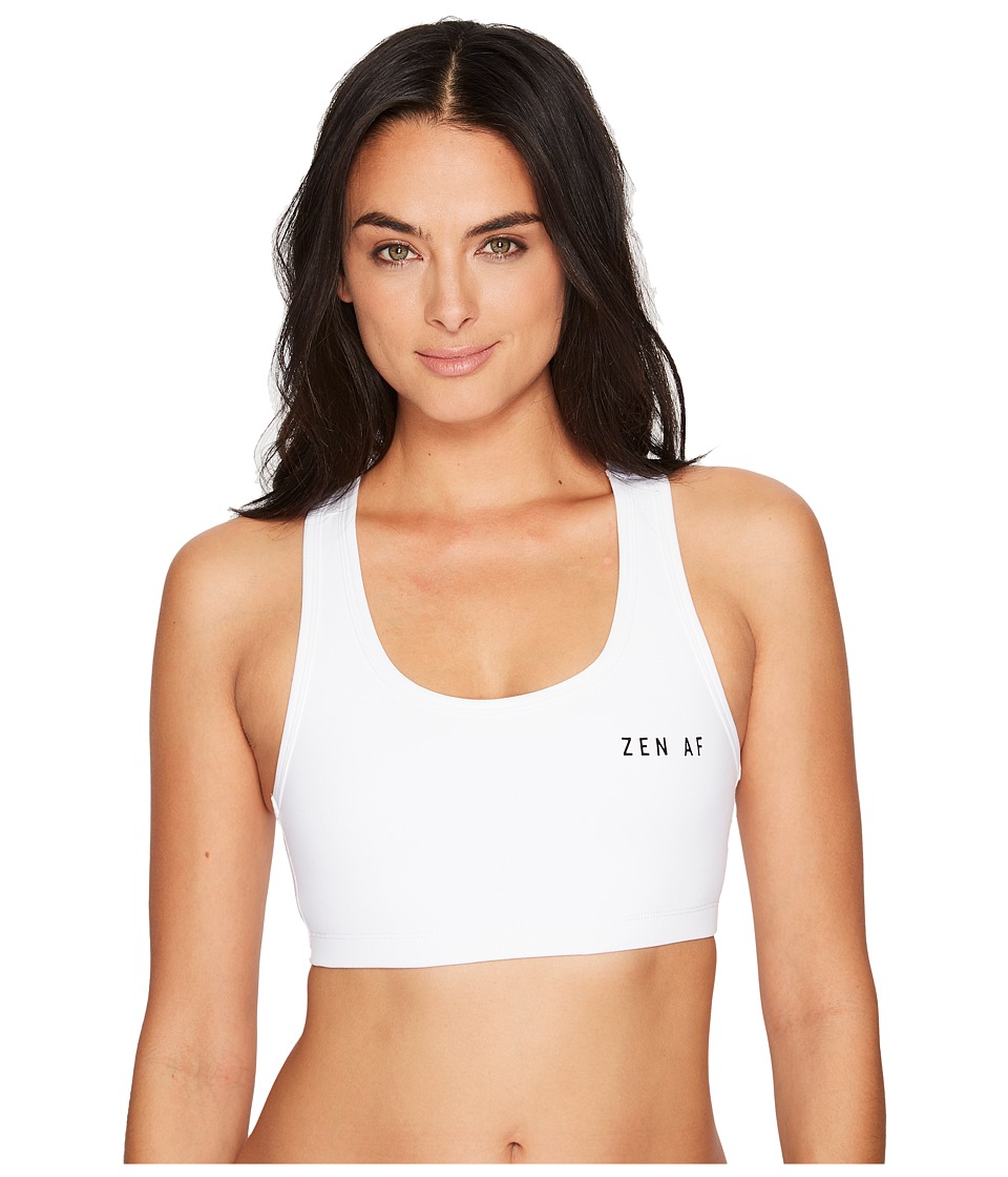 Spiritual Gangster Zen AF Sports Bra (White) Women