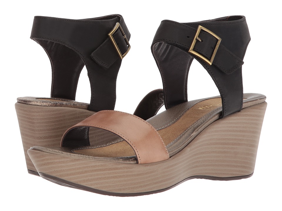 Naot Caprice (Arizona Tan Leather/Oily Coal Nubuck) Women's Shoes