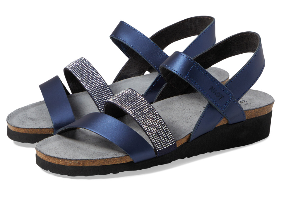 Naot Krista (Polar Sea Leather/Nickel Rivets) Sandals