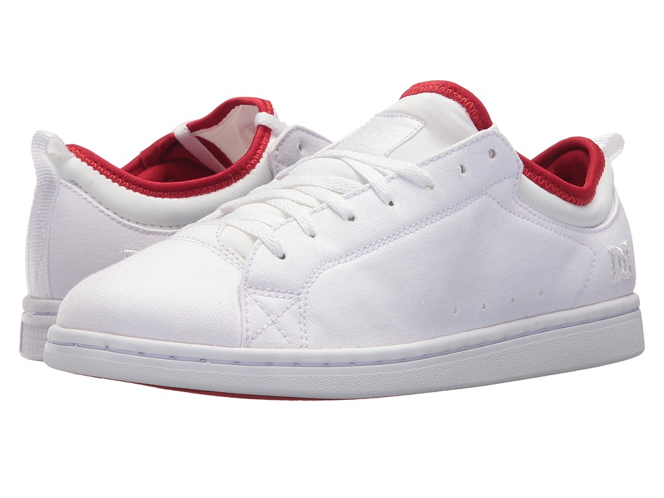 DC Magnolia TX SE (White/White/Athletic Red) Women's Skate Shoes