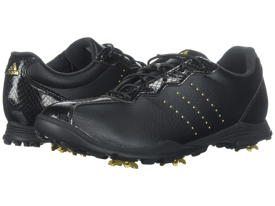 adidas Golf Adipure DC (Core Black/Gold Metallic/Core Black) Women's Golf Shoes