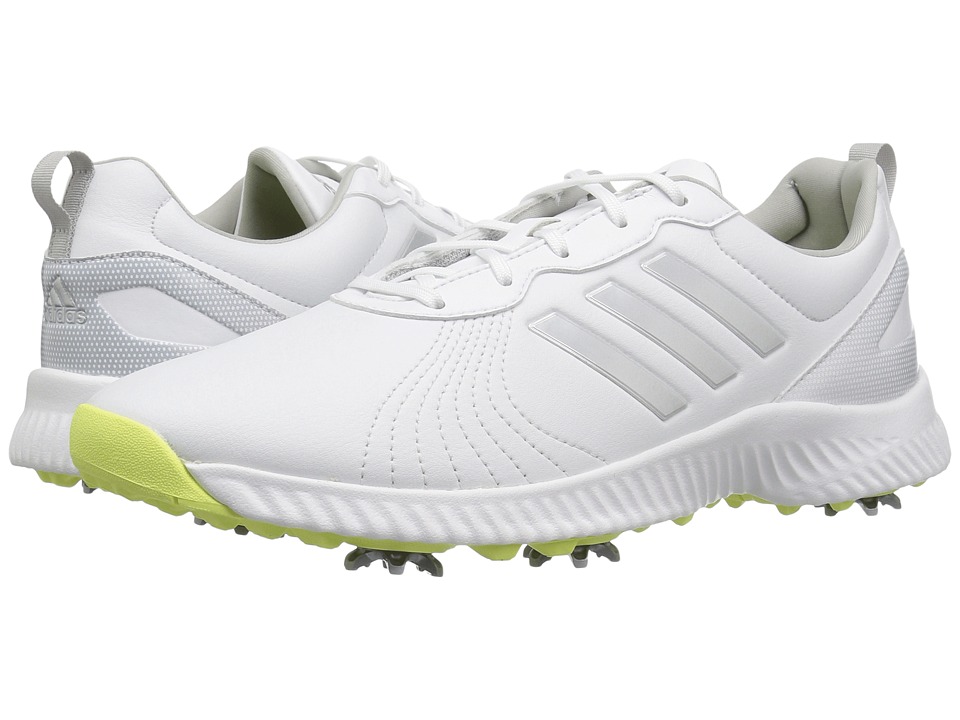 adidas Golf Response Bounce (Footwear White/Silver Metallic/Semi Frozen Yellow) Women's Golf Shoes