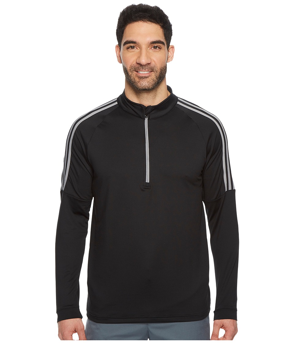 adidas Golf Classic 3-Stripes 1/4 Zip Pullover (Black 1) Men