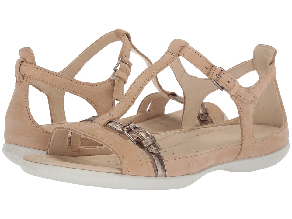 ECCO Flash Buckle Sandal (Powder/Warm Grey) Sandals
