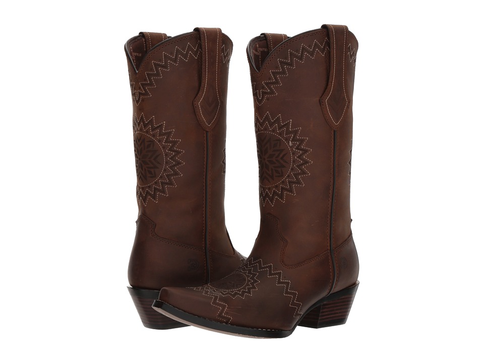 Durango Crush 12 Laser Etch (Dark Chocolate) Cowboy Boots