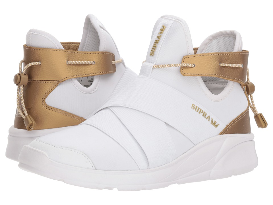 Supra Anevay (White/Gold/White) Women's Skate Shoes