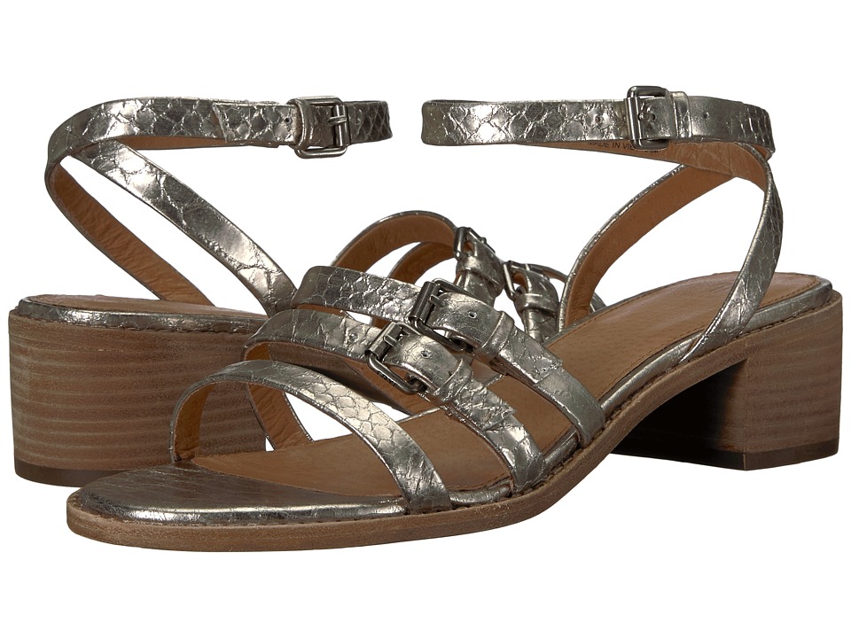 Frye Cindy Buckle Sandal (Silver) Sandals