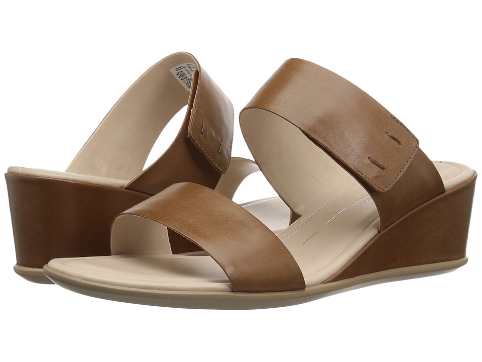 ECCO Shape 35 Wedge 2-Strap (Camel) Wedges