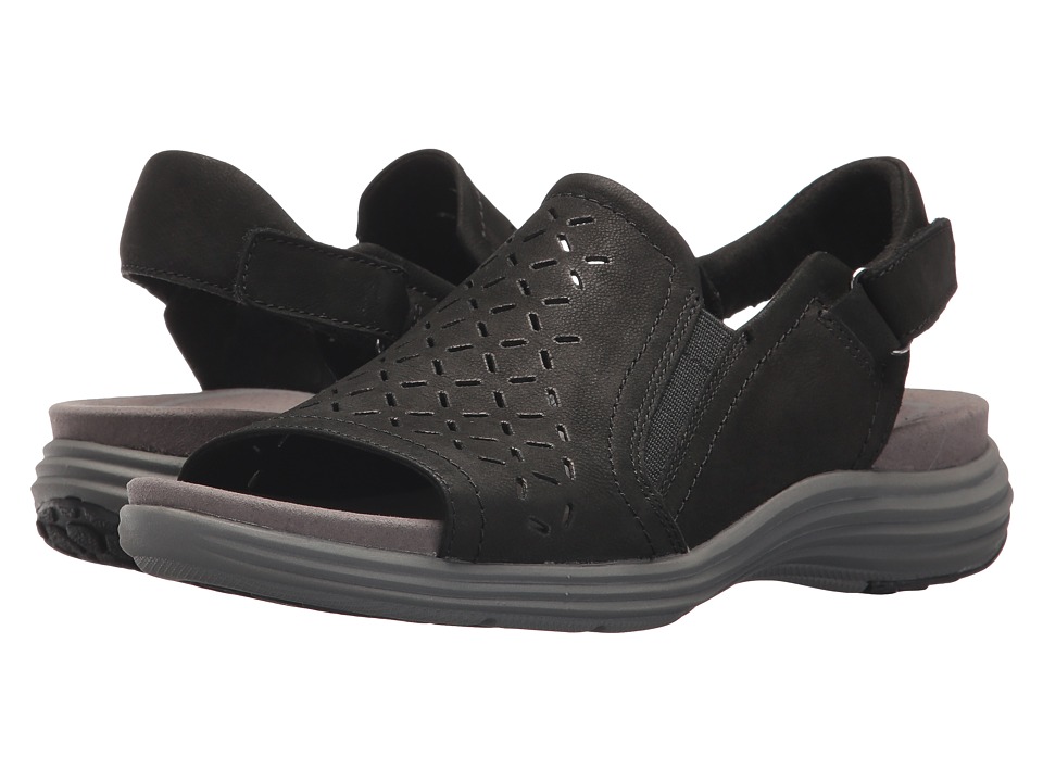 Aravon Beaumont Peep Sling (Black) Women's Shoes