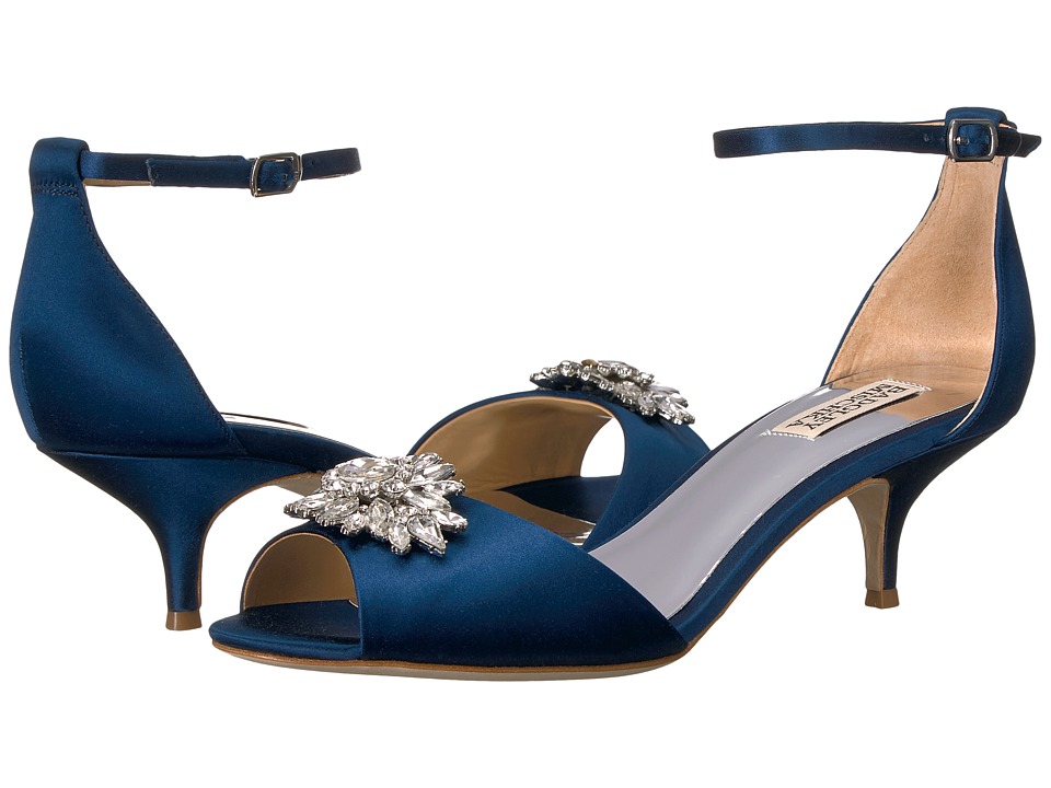 Badgley Mischka Sainte (Navy Satin) Women
