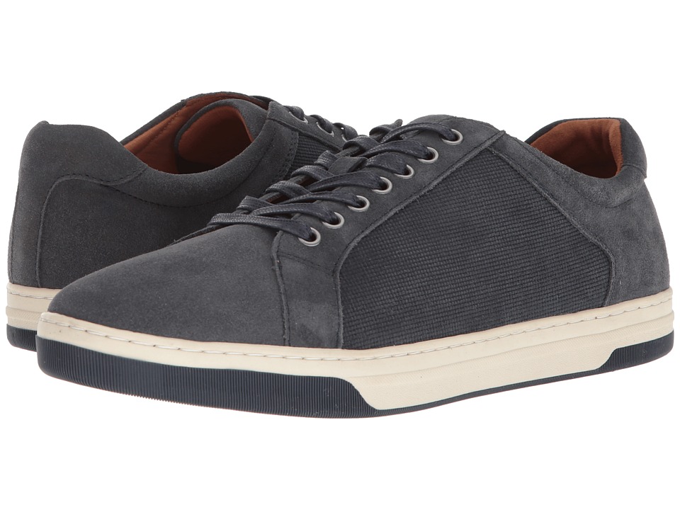 Johnston & Murphy Fenton Casual Dress Lace to Toe Sneaker (Navy Water-Resistant Suede) Men