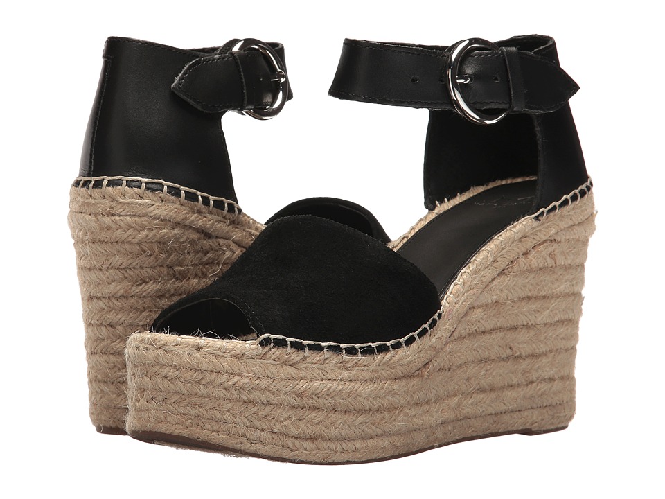 Marc Fisher LTD Alida Espadrille Wedge (Black Multi Suede) Women's Shoes