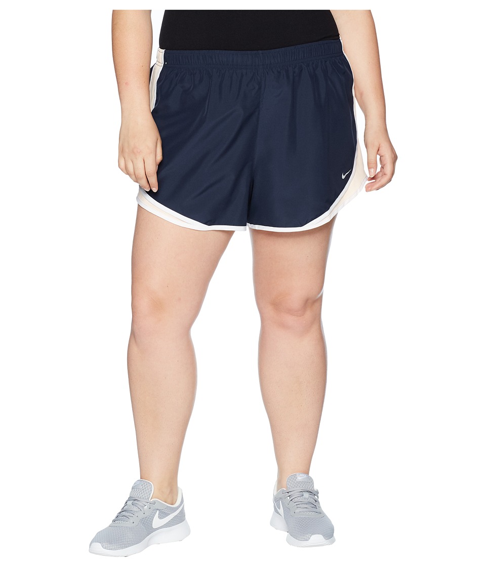 Nike Dry Tempo 3 Running Short (Size 1X-3X) (Obsidian/Crimson Tint/White/Wolf Grey) Women