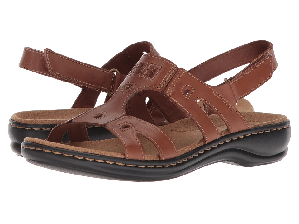 Clarks Leisa Annual (Dark Tan Leather) Sandals