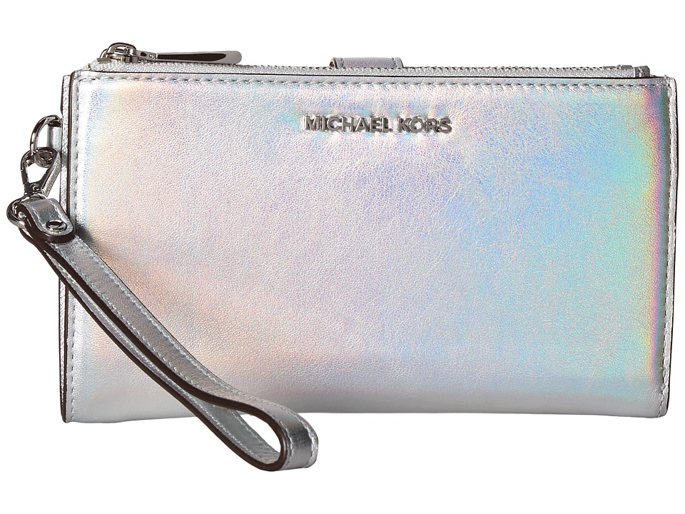 UPC 191935096395 product image for MICHAEL Michael Kors - Double-Zip Wristlet (Silver) Wristlet Handbags | upcitemdb.com