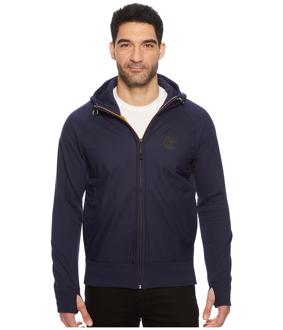 Timberland - Weir River Full Zip Mixed Media Hoodie (Maritime Blue) Mens Sweatshirt