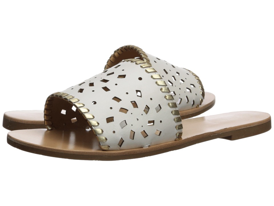 Jack Rogers Delilah (White/Gold) Slides