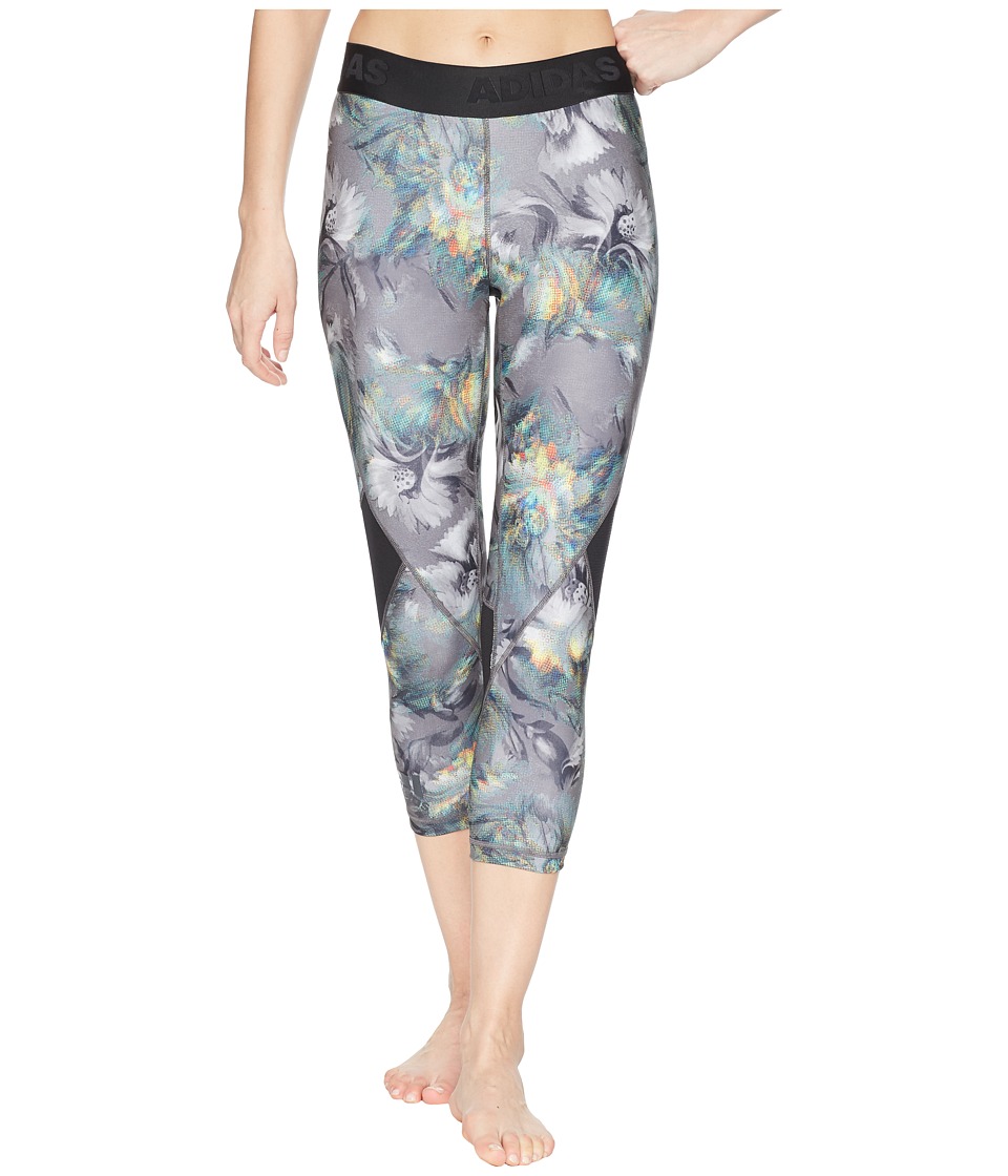 adidas Alphaskin Sport 3/4 Tights (Grey Three/Multicolor/Print) Women