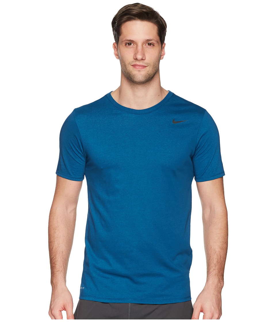 Nike Dri-FITtm Version 2.0 T-Shirt (Blue Force/Equator Blue/Heather/Black) Men