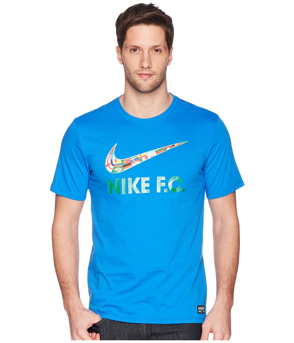 Nike FC Tee Swoosh Flag (Signal Blue/Lucky Green) Men