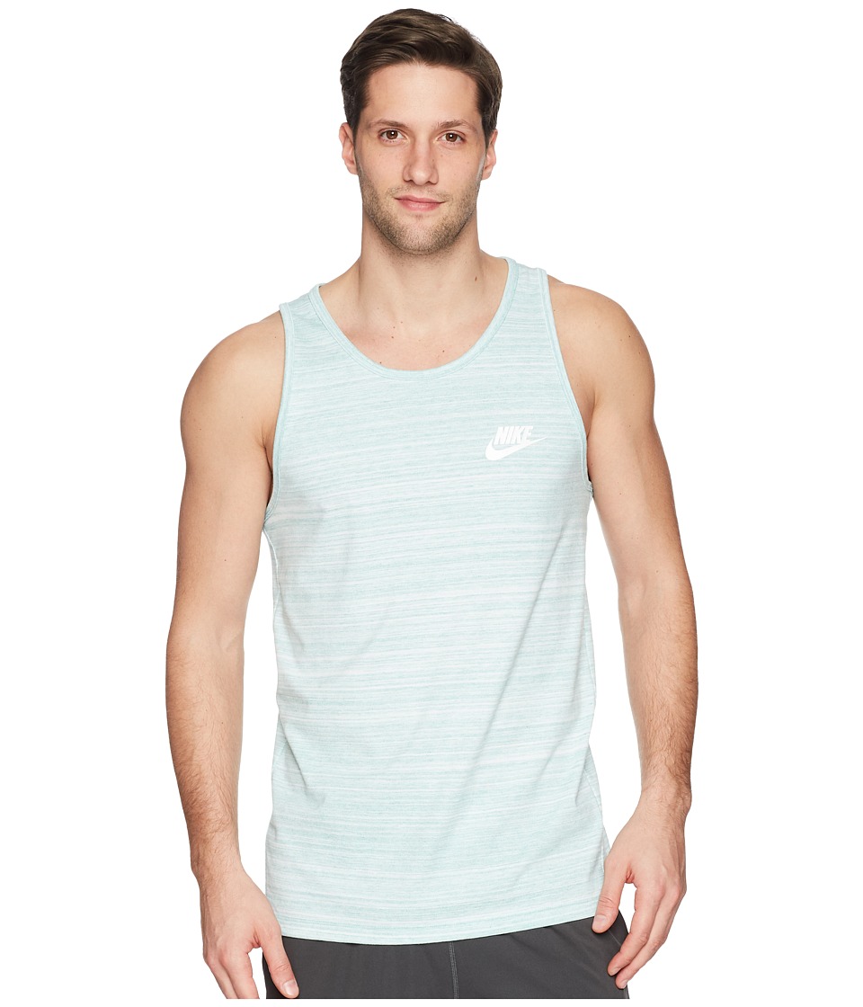 Nike Sportswear Advance 15 Tank (White/Green Noise/Heather/White) Men