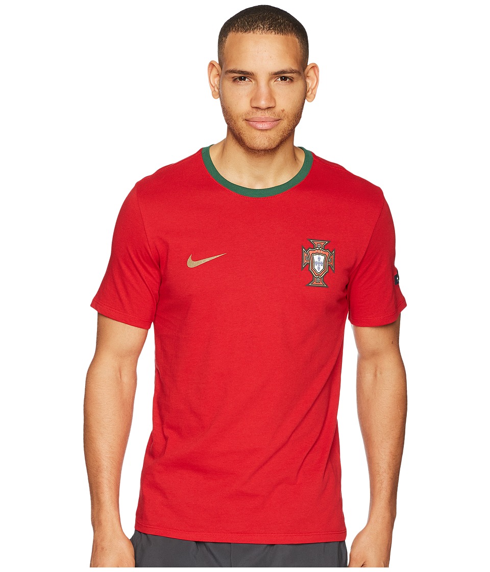 Nike FPF Tee Crest (Gym Red/Gorge Green) Men