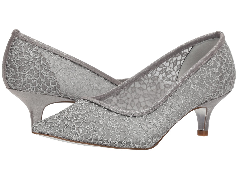 Adrianna Papell Lois Lace (Silver Valencia Lace) 1-2 inch heel Shoes