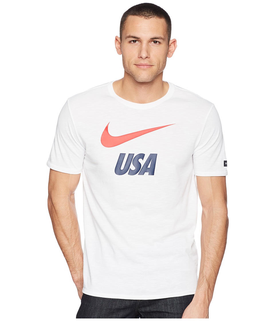 Nike USA Dry Tee Slub Preseason (White) Men