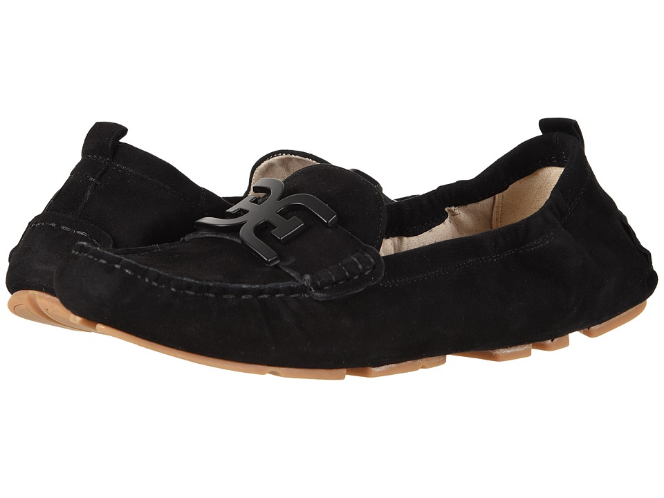 Sam Edelman Farrell (Black Kid Suede Leather) Women's Moccasins