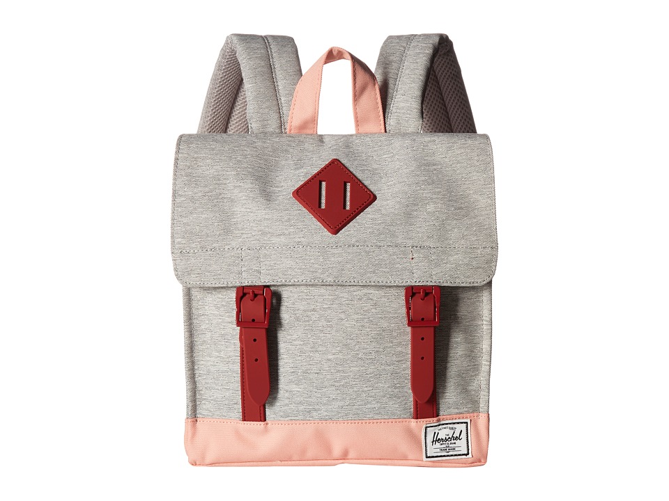 Herschel Supply Co. - Survey Kids (Light Grey Crosshatch/Peach/Brick Red) Backpack Bags