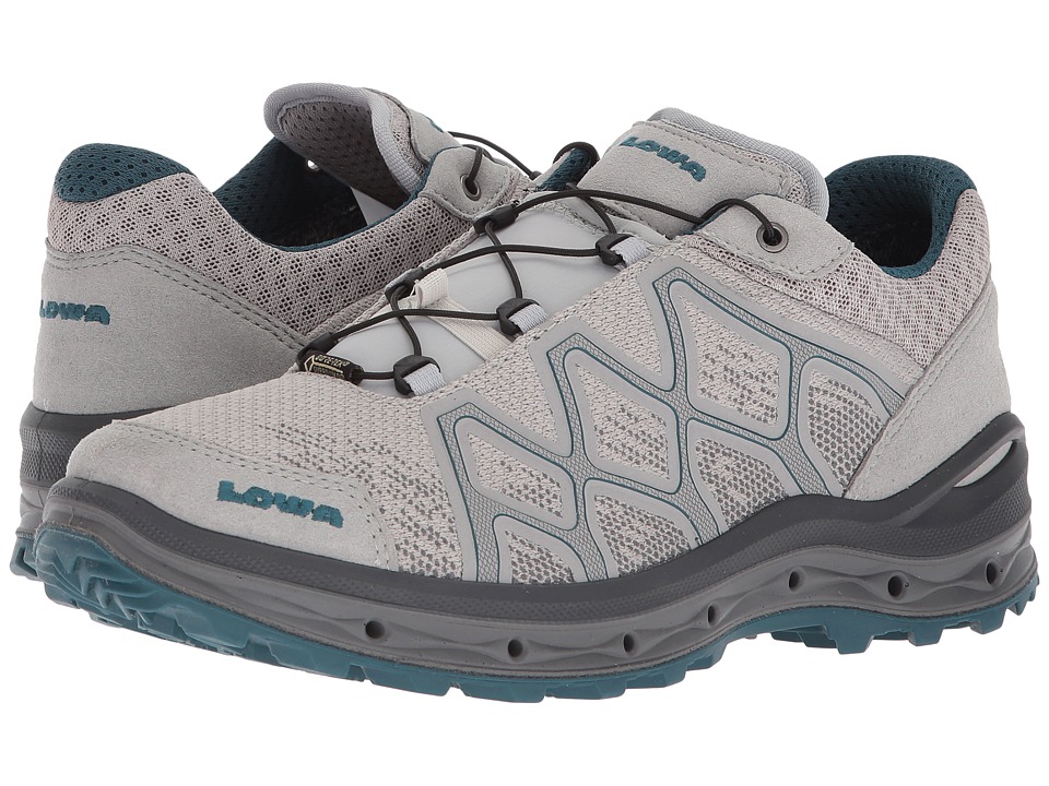 Lowa Aerox GTX Lo Surround (Light Gray/Petrol) Women's Shoes
