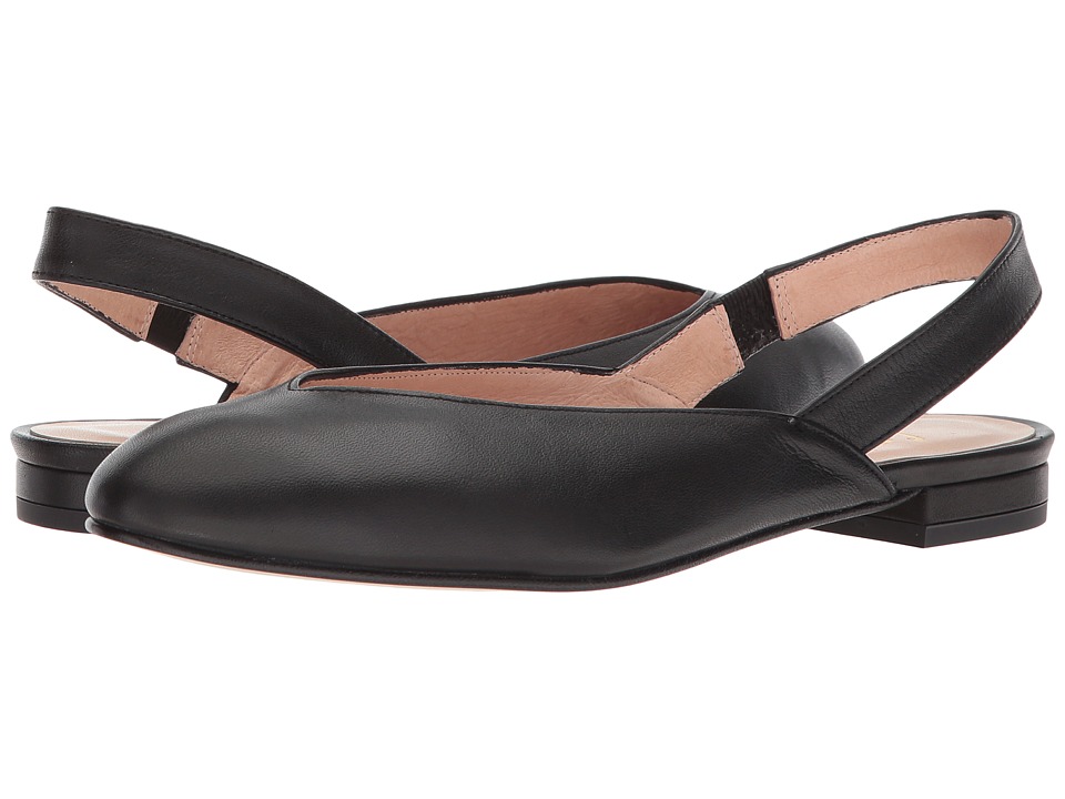 French Sole Breezy (Black Softy Calf) Slingbacks