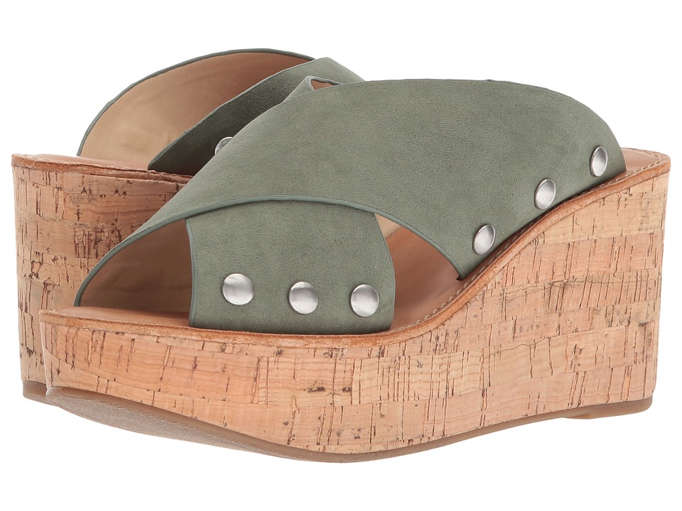Chinese Laundry Oahu Sandal (Basil Microsuede/Synthetic) Wedges