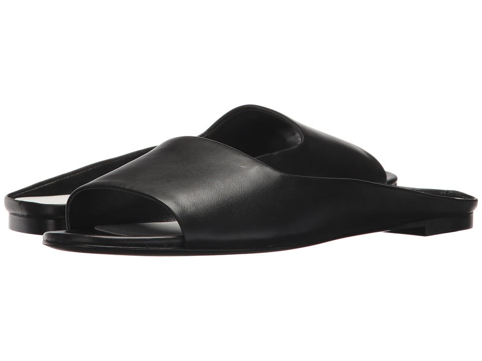 Via Spiga - Hana (Black Leather) Womens Slide Shoes
