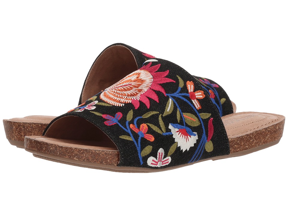 Me Too Nella (Black Floral Embroidered Denim) Women
