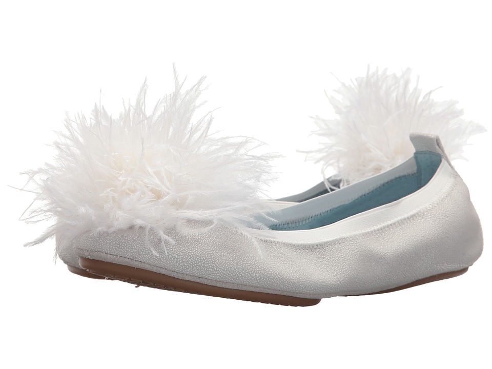Yosi Samra Marry Me Marabou (White Leather/Pom) Flats
