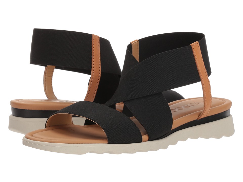 The FLEXX Extra (Black/Cognac Elastic) Women's Shoes