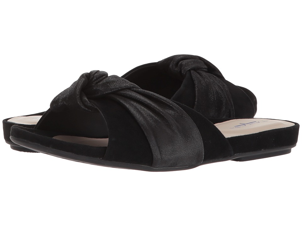 Tahari Lass (Black Shimmer Suede) Women's Shoes