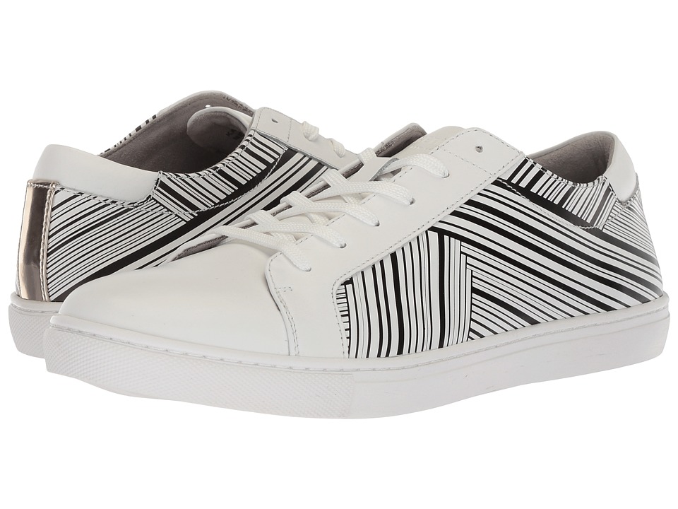 Kenneth Cole New York - Kam Stripes (White/Black) Mens Shoes