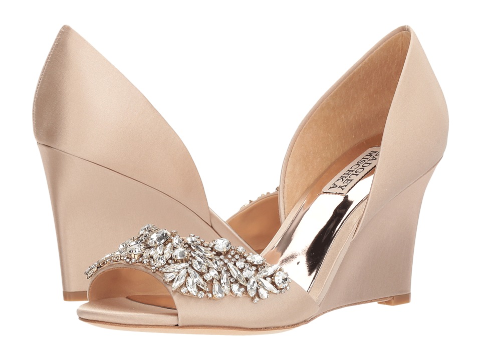 Badgley Mischka Hardy (Nude Satin) Women