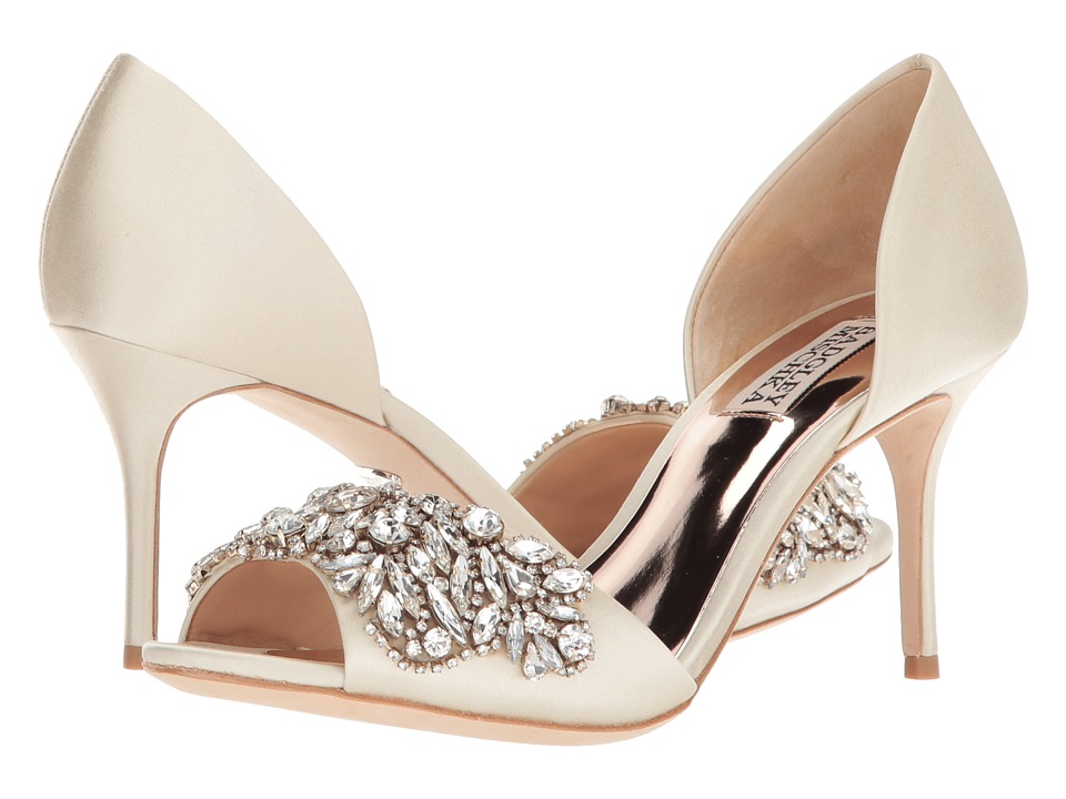 Badgley Mischka Hansen (Ivory Satin) High Heels