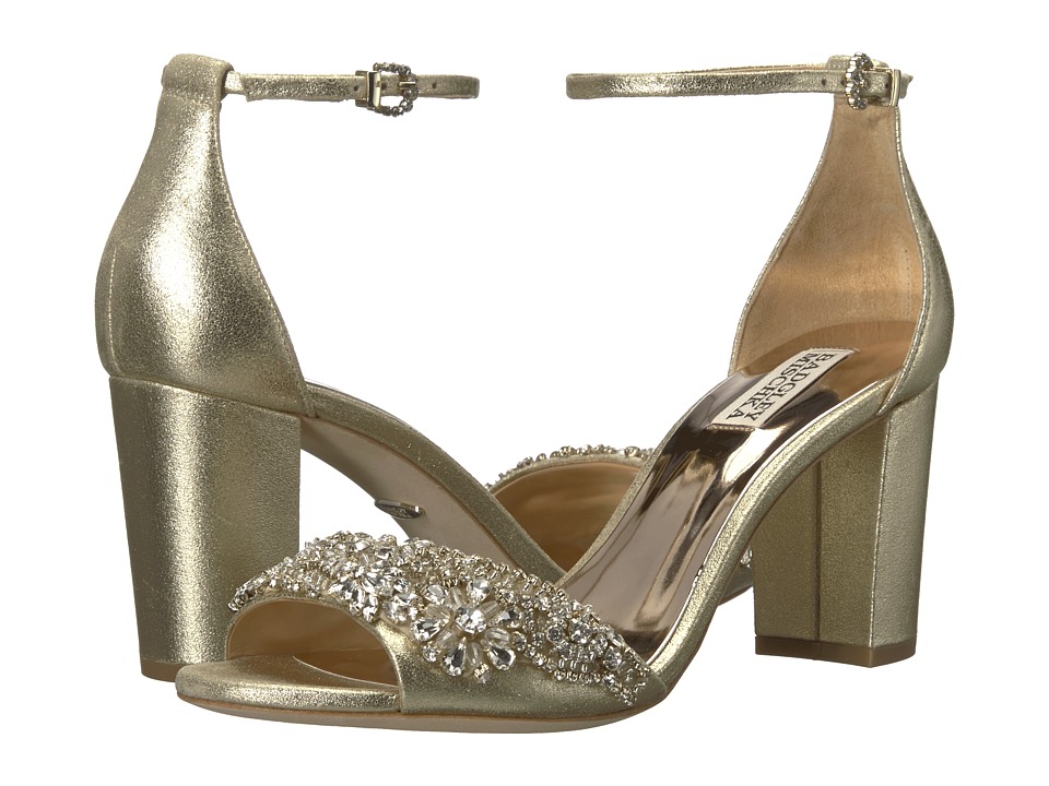 Badgley Mischka Hines (Platino Metallic Suede) High Heels
