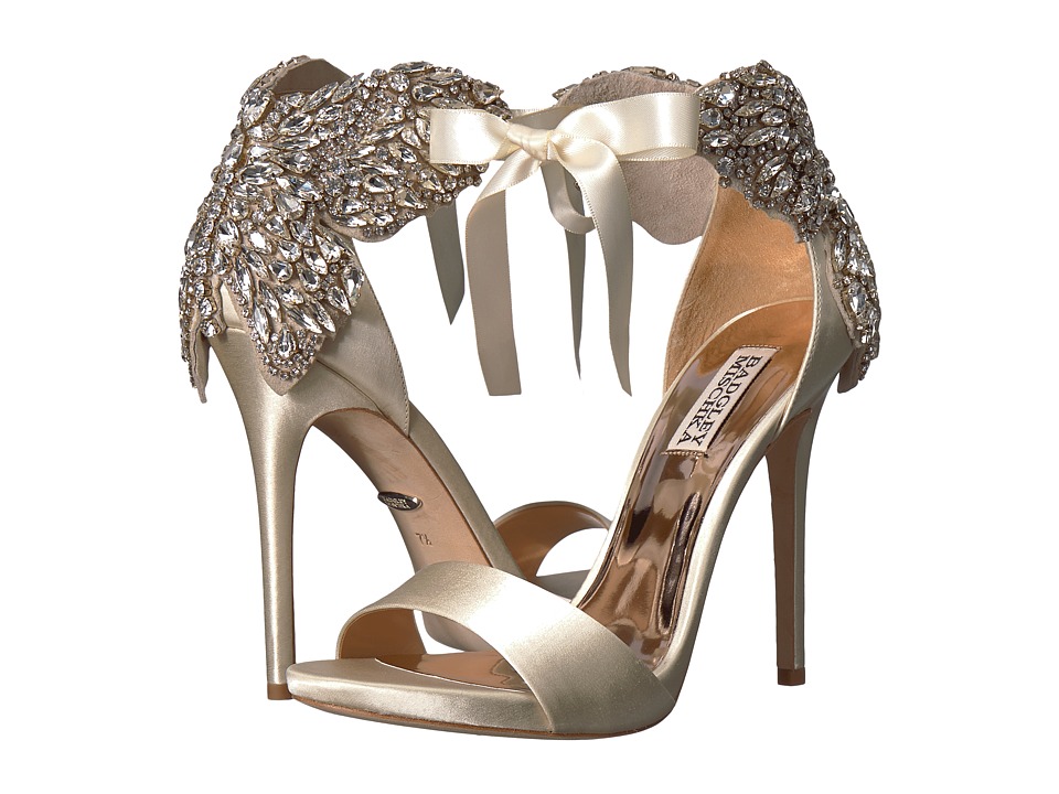 Badgley Mischka Hilda (Ivory Satin) High Heels
